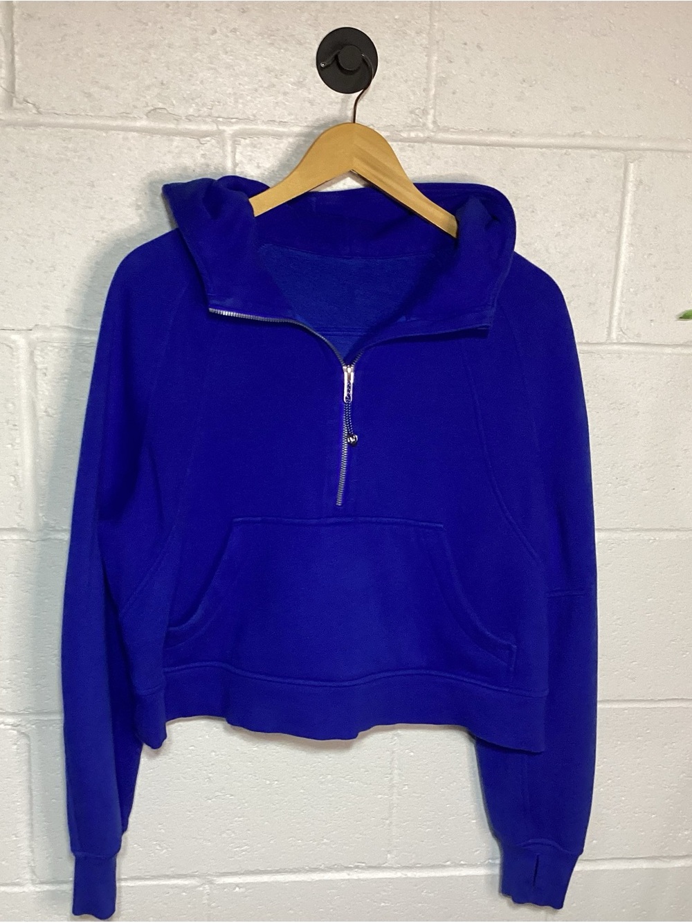 Lululemon Cobalt Blue Half-Zip Scuba Hoodie | M/L